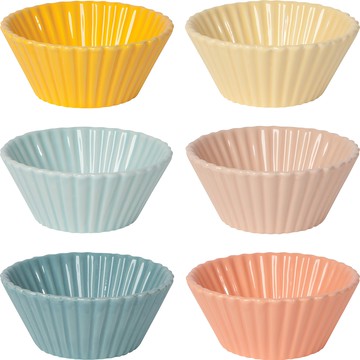 Now Designs 陶瓷布丁烤杯6件組  1組  粉雲