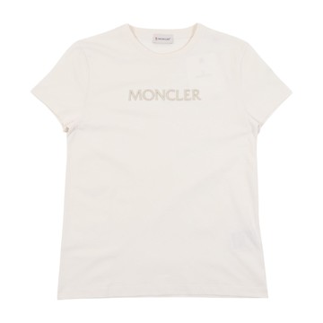 Moncler Enfant Kids 白色 logo 短袖 T - Shirt