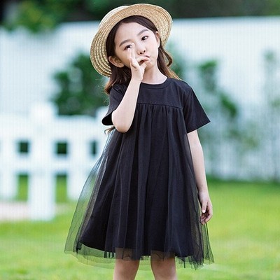 ワンピースキッズ子供服女の子夏キッズワンピース半袖ワンピースチュール無地チュニック子供ドレスお姫様おしゃれカジュアル可愛い小学生新品 通販 Lineポイント最大get Lineショッピング