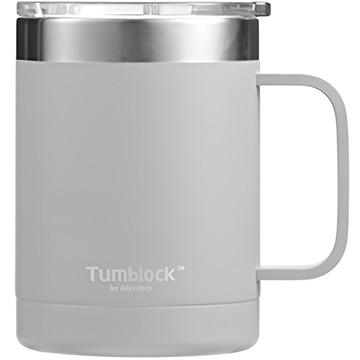Glasslock Tumblock 不鏽鋼把手隨行杯 灰色 350毫升  1入