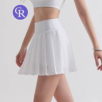 C&R Studio 防走光運動短裙 輕薄 速乾 瑜伽短裙 假兩件 網球裙 羽球裙 高爾夫球裙 健身裙 褲裙