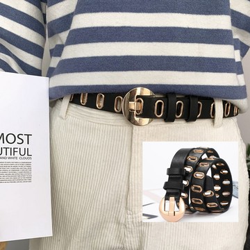 FoxBi.腰帶鑫司多孔朋克帥性腰帶皮帶