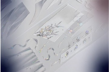 OKMT新七天貼紙PET手帳膠帶 簾夢白-PET貝殼光-6cm*5m-100cm循環