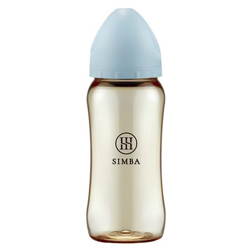 Simba 小獅王辛巴 蘊蜜鉑金PPSU寬口防脹氣奶瓶 3個月以上全齡適用  晨藍  1個  360ml