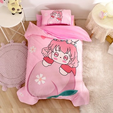 寶寶絨幼兒園被子三件套秋冬加厚法蘭絨被套兒童午睡蓋被六七件套