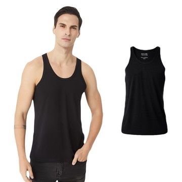 pierre cardin 皮爾卡登 艾草舒涼背心 C26223 2件  黑色  XL