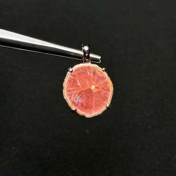 阿根廷紅紋石｜ 香甜可口葡萄柚 滿肉 特殊紅紋石 女神 魅力石  配得感 自信 力量 天然能量項鍊 S25AB19-025