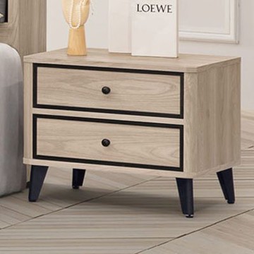 文創集 摩登1.8尺二抽床頭櫃-54x40x46cm免組