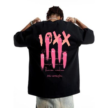 wassup美式休閑高街半袖t恤男款夏季國潮牌重磅寬松短袖男生上衣