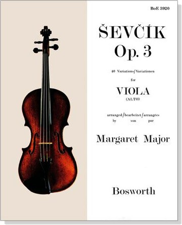 【學興書局】Sevcik 賽夫西克 40 Variations Op.3 中提琴40首變奏曲 viola