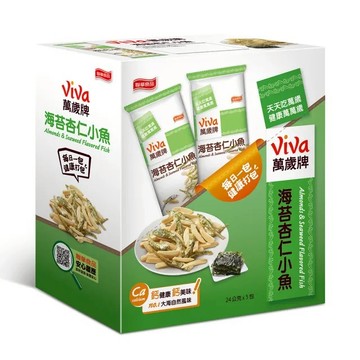 [家速配]萬歲海苔杏仁小魚盒裝