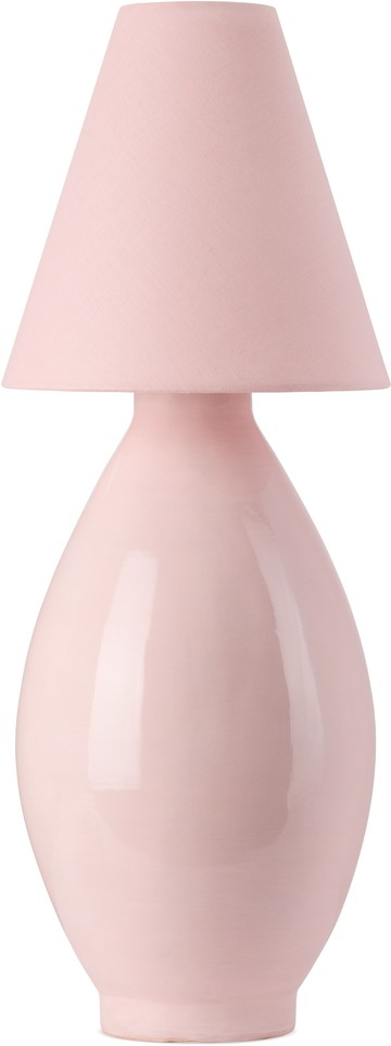 Los Objetos Decorativos 粉色大号 Conical Shade Ceramic 台灯