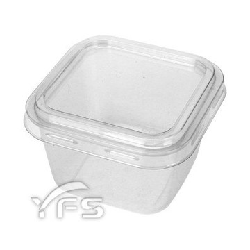 170cc 本色方型優格杯+蓋 (布丁杯/奶酪杯/果凍杯/甜點杯/冰淇淋/布蕾/醬料杯)【裕發興包裝】JF1010