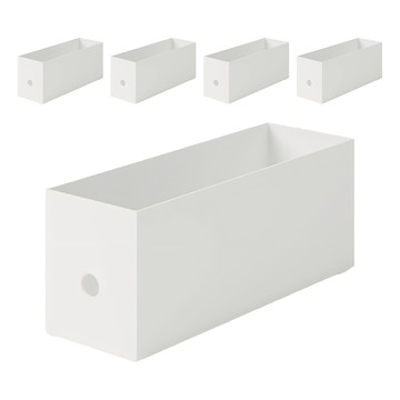 MUJI 無印良品 聚丙烯檔案盒 標準型 1/2 5個  1層  白灰色