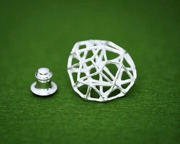 幾何別針胸針-銀或金別針胸針-個性別針胸針-幾何