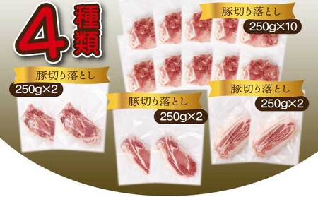 KU482 宮崎県産 豚肉詰め合わせセット 合計4kg