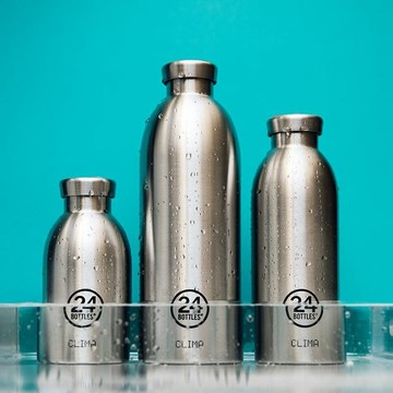 義大利 24Bottles 不鏽鋼雙層保溫瓶 850ml 冰雪白