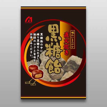 【江戶物語】桃太郎製果 直火夾心黑糖飴 77g 約11顆 硬糖 高溫直火焚 黑糖飴 婚禮糖果 日本進口