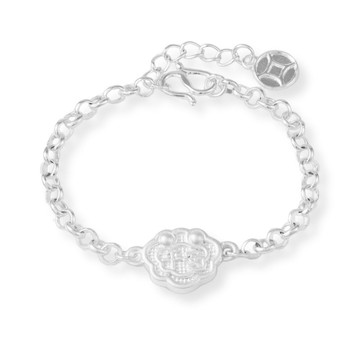 【童樂繪金飾】兒童純銀手鍊 平安鎖 (彌月銀飾 滿月禮 寶寶足銀)