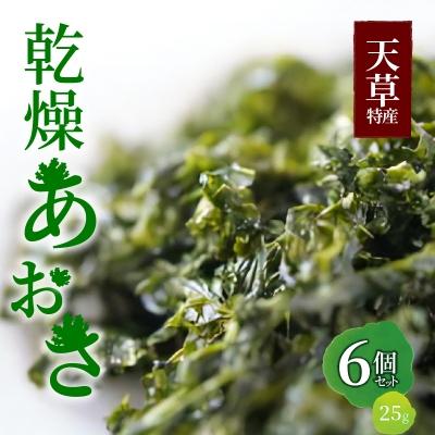 ふるさと納税 天草市 天草特産乾燥あおさ25g　6個セット_S100-001A