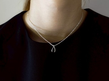 Esther 許願骨項鍊/純銀項鍊/925純銀/金屬鍊/鎖骨項鍊