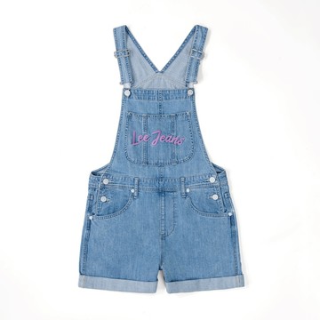 Lee 女款 吊帶短褲 胸前大口袋 刺繡 | Modern