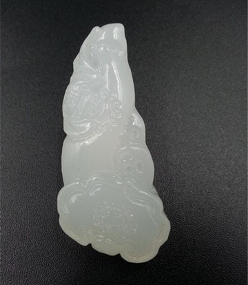 天然白玉A貨吉祥如意男女款掛件 精品阿富汗玉事事如意吊墜