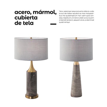 現代風大理石布罩造型立燈18-63571、63572