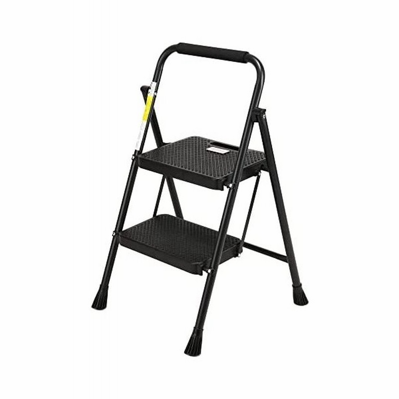 Hbtower 脚立 2段 踏み台 折りたたみ おしゃれ ステップ台 ふみだい フォールディング はしご 持ち手付き 折り畳み ブラック 二段 通販 Lineポイント最大0 5 Get Lineショッピング