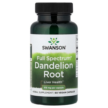 Swanson Vitamins, 多面® 蒲公英根，515 毫克，60 粒全素膠囊