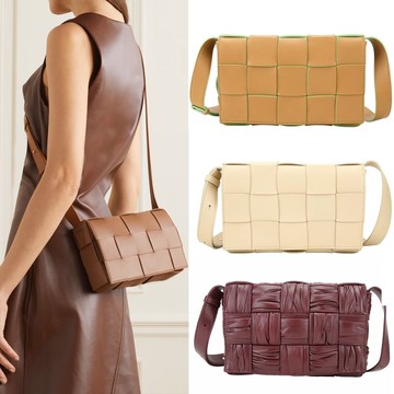 BOTTEGA VENETA 寶緹嘉 BV Cassette 男女通用 編織翻蓋斜背包-多款可選