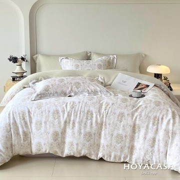 HOYACASA 雙人抗菌天絲兩用被床包四件組-南法莊園