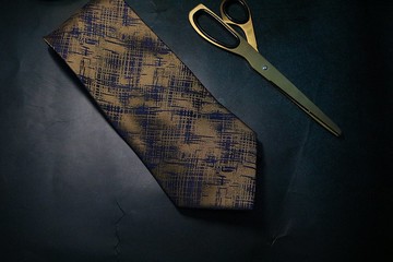 燙金藍色真絲領帶百搭休閒領帶紳士