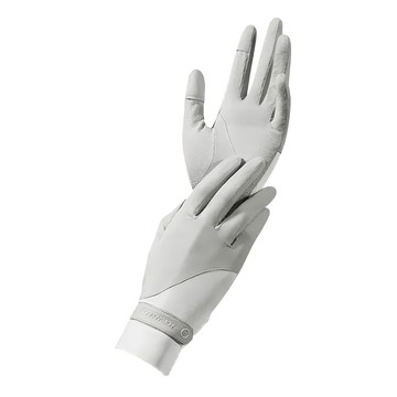 GOLOV.EJOy 冰絲涼感拼色防曬可觸屏騎行手套 - 北極灰  有效阻隔紫外線，指尖開口設計，靈活觸控  21 x 8.5cm  1雙