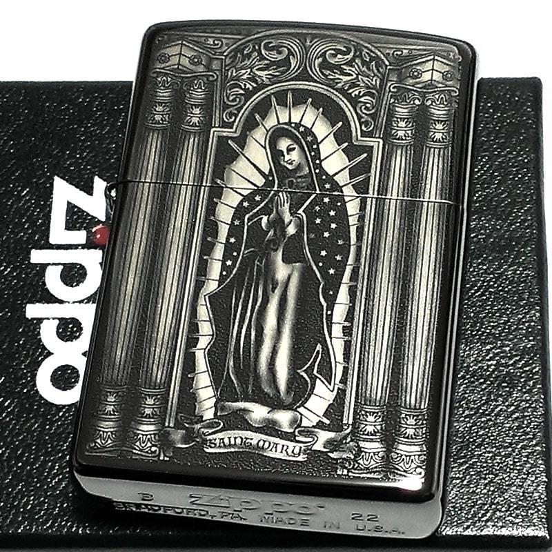 ZIPPO ジッポ ライター 中世 マリア様 かっこいい ブラックニッケル 聖女 レーザー彫刻 メンズ レディース ジッポー ギフト プレゼント |  LINEショッピング