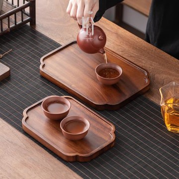 拾乙先生高檔胡桃木茶盤家用辦公室會客功夫茶具茶壺茶杯干泡盤子