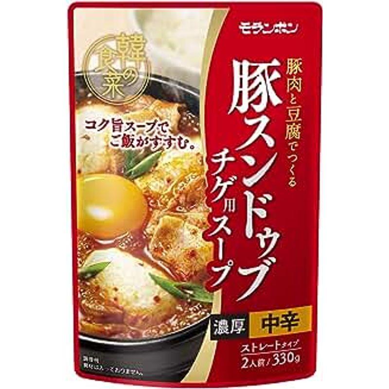 モランボン 韓の食菜 豚スンドゥブチゲ用スープ 330g ×5袋