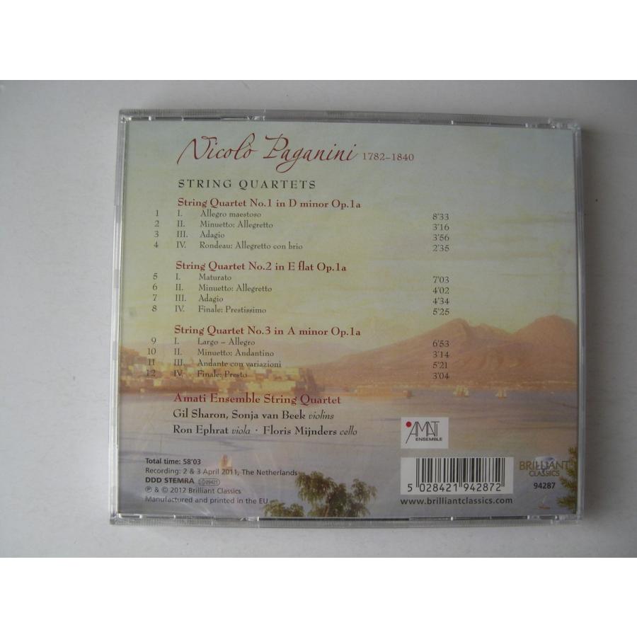 Paganini   String Quartets  No.1-3   Amati Ensemble String Quartet    CD