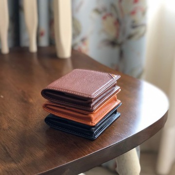 日本製【Dualline 盒型零錢包】革職人 栃木皮革 植鞣革 散紙包