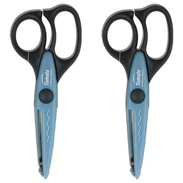 Tomato花邊剪刀 TS-18005 DIY手作剪紙必備 輕鬆剪出獨特花邊  閃電  2支