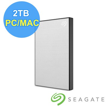 Seagate 希捷 Backup Plus Slim 2TB 2.5吋 USB3.0 外接硬碟(STHN2000401)《銀》