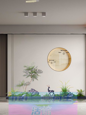 免運 可開發票 仿真綠植造景侘寂風藍花楹假樹裝飾酒店大堂櫥窗室內景觀植物造景