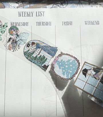 聖誕季 PET膠帶 / 帶離型紙 亮面透明 #x01