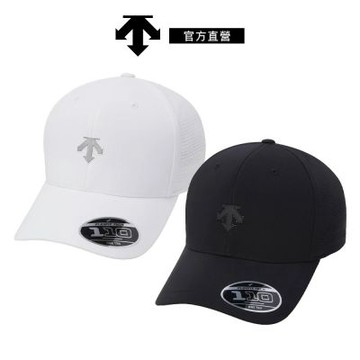 【DESCENTE】迪桑特 中性 基本款透氣棒球帽 運動帽(黑色/白色)
