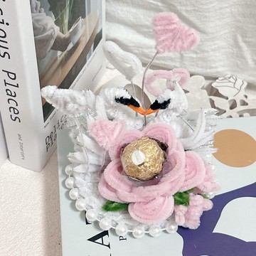 【手工訂製】一心一意天鵝金沙擺件(金沙巧克力1顆)