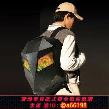 【台灣公司 可開發票】LOY跨境LED音響包發光眼睛騎行智能背包潮流酷炫機車頭盔源頭