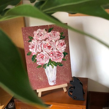 原畫作│玫瑰瓶花