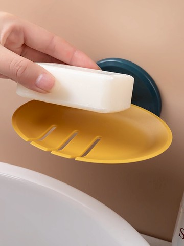 肥皂盒吸盤壁掛式創意帶蓋衛生間便攜免打孔瀝水架學生單層香皂盒