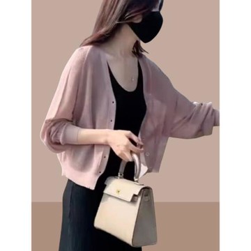 針織開衫外套女2026夏新款外搭披肩配吊帶裙上衣防曬薄款時尚小衫