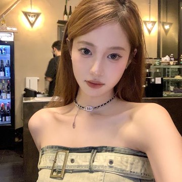 【蜜桃茶】爵士派對 網紅小香字母choker脖頸鏈項鏈鎖骨鏈配飾女